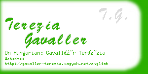 terezia gavaller business card